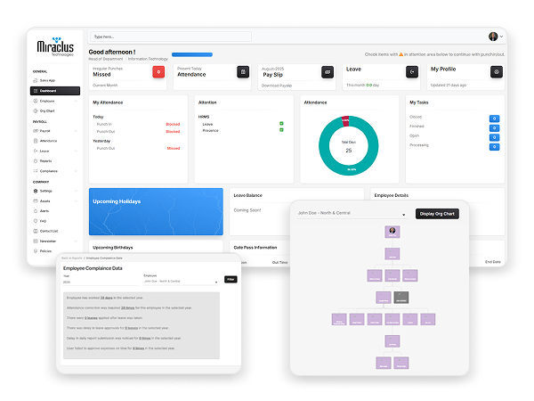 People Management – HRMS, Payroll, Attendance, and Employee Portal Integration
